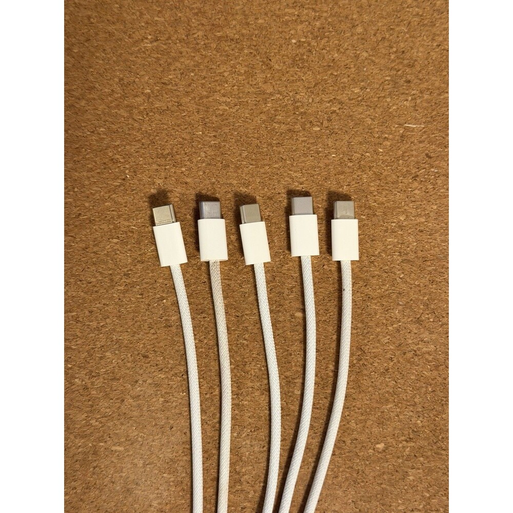 5 Genuine Apple USB-C Type-C Fast Charge Charging/Data Cables Lot, 3ft